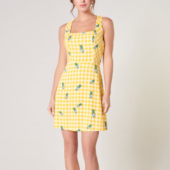 Sugarlips Dresses & Skirts - Pineapple Punch Las Casitas Open Back Mini Dress by Sugarlips XS S M L